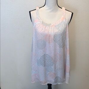 Torrid Women's 2X Sleeveless Pastel Pink and Gray Blouse